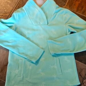 Athletic Works Girls Long Sleeve Fleece Horse Print Size 10/12